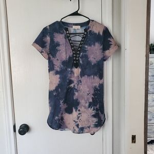 Urban Girl Short Tie Dye Dress Medium